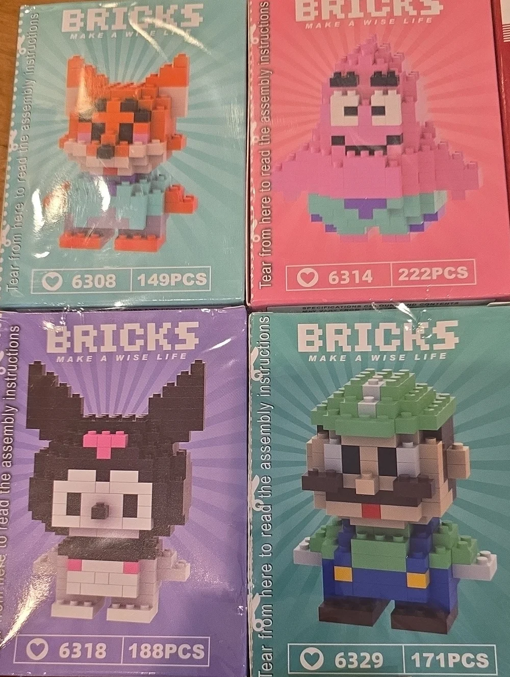 BULK Bricks Micro Building Toy Set - Assorted Colors 12 Sets